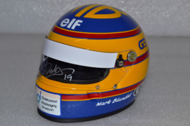 Mark Blundell Ligier Ford helmet 1993 season signed