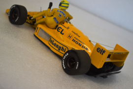 Satoru Nakajima & Ayrton Senna taxi Lotus Honda 99T race car Italian Grand Prix 1987 season