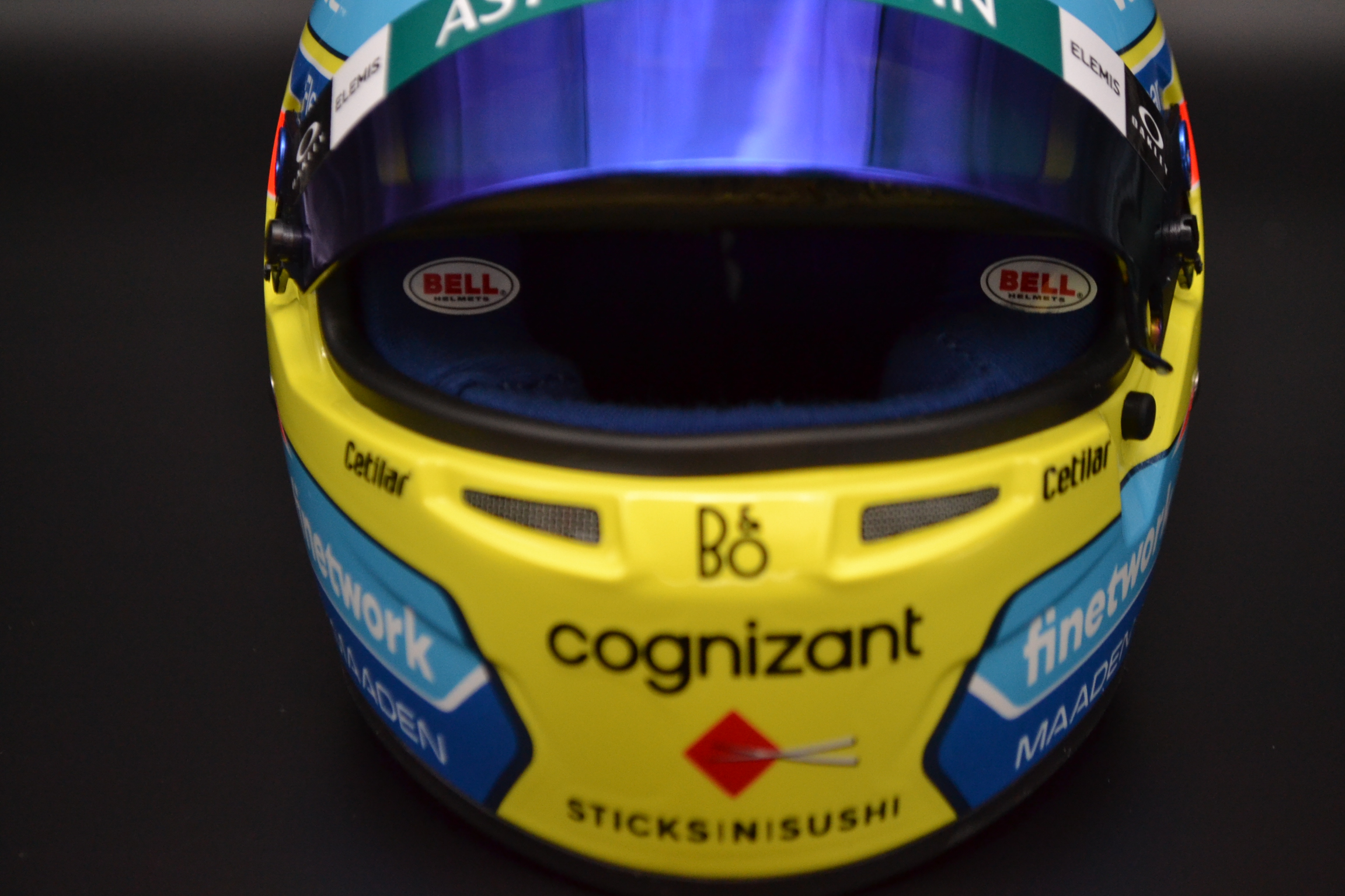 Fernando Alonso Aston Martin Cognizant mini helmet 2025 season