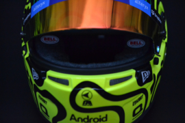 Lando Norris Mc Laren Mercedes mini helmet 2024 season