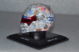 Lando Norris Mc Laren Mercedes mini helmet British Grand Prix 2021 season