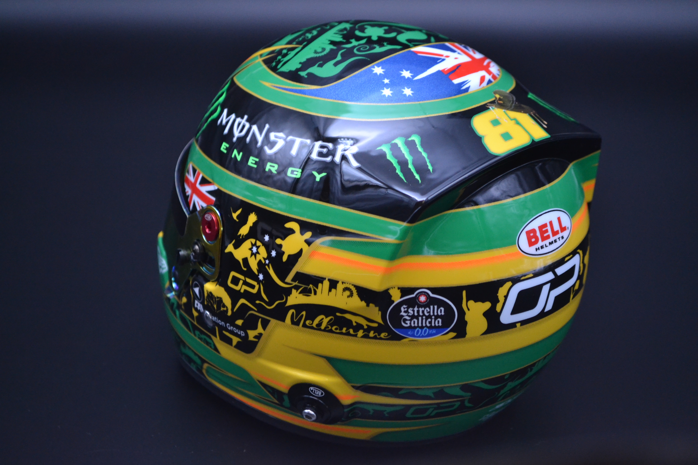 Oscar Piastri Mc Laren Mercedes mini helmet Australian Grand Prix 2025 season