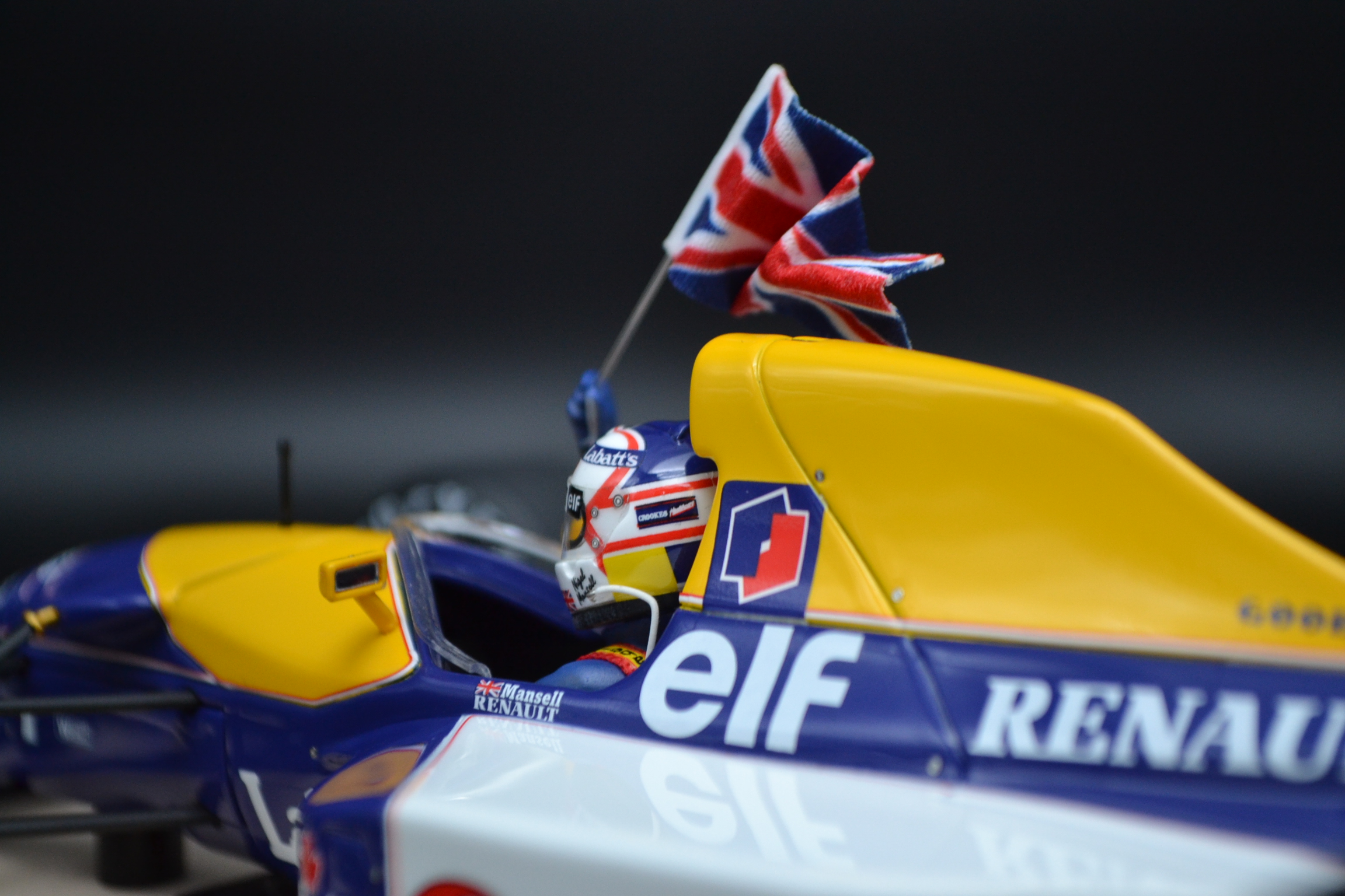 Nigel Mansell Williams Renault FW14B race car winner British Grand Prix 1992 season