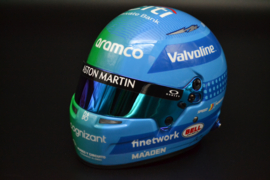 Fernando Alonso Aston Martin Cognizant mini helmet Las Vegas Grand Prix 2024 season