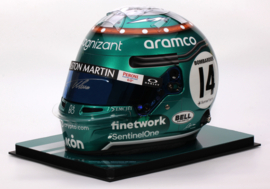 Fernando Alonso Aston Martin Cognizant full size signed replica helmet British Grand Prix 2023 season