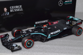 George Russel Mercedes AMG Petronas MGP-W11 race car Bahrain Grand Prix 2020 season