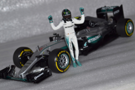 Nico Rosberg Mercedes AMG Petronas MGP-W07 Race Car Abu Dhabi Grand Prix 2016 Season (Standing Firgure)