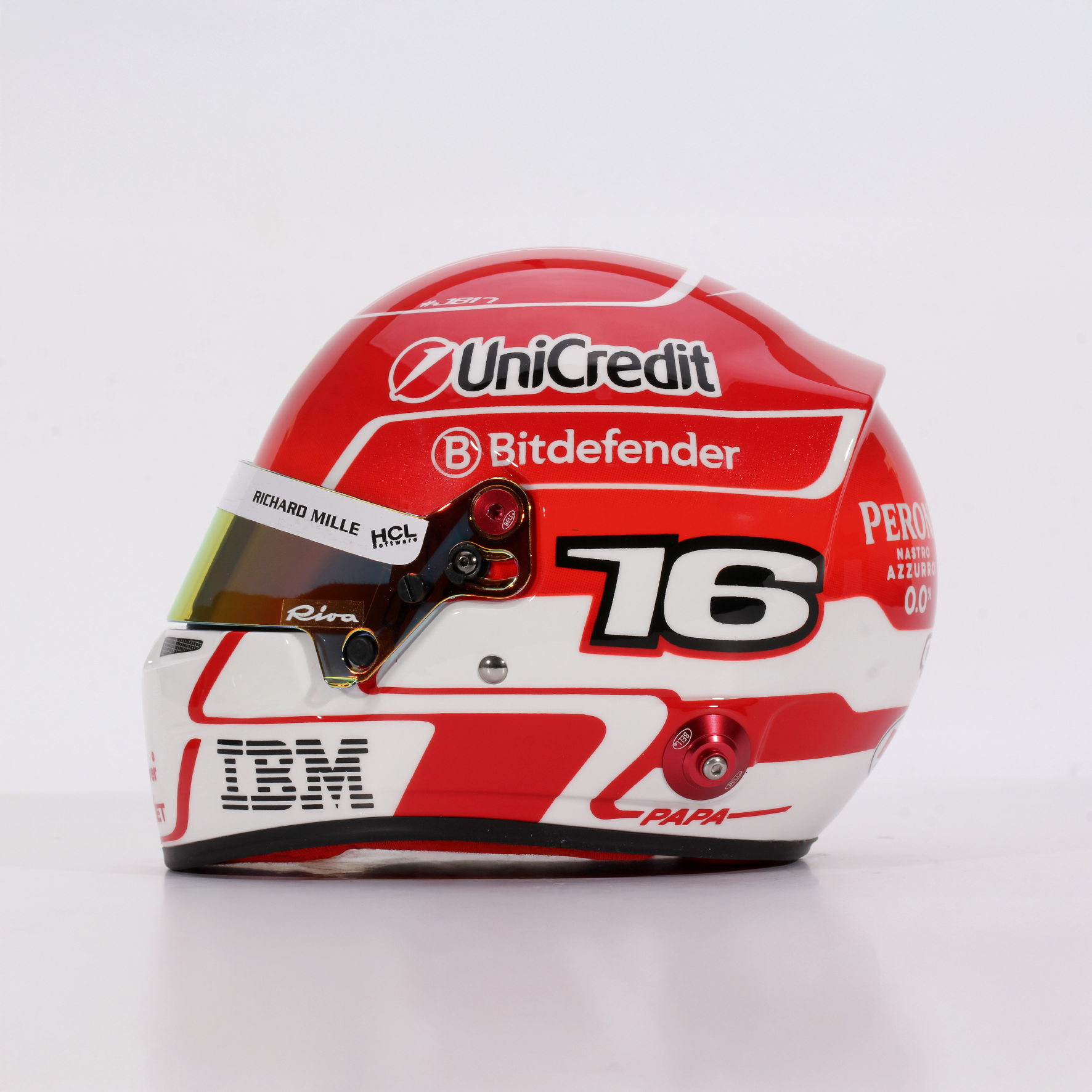 Charles Leclerc Scuderia Ferrari HP mini helmet 2025 season