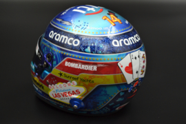 Fernando Alonso Aston Martin Cognizant F1 Team mini helmet Las Vegas Grand Prix 2023 season