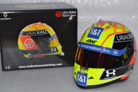 Mick Schumacher HAAS Ferrari mini helmet British Grand Prix 2021 season