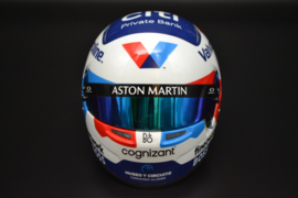 Fernando Alonso Aston Martin Cognizant mini helmet Monaco Grand Prix 2024 season