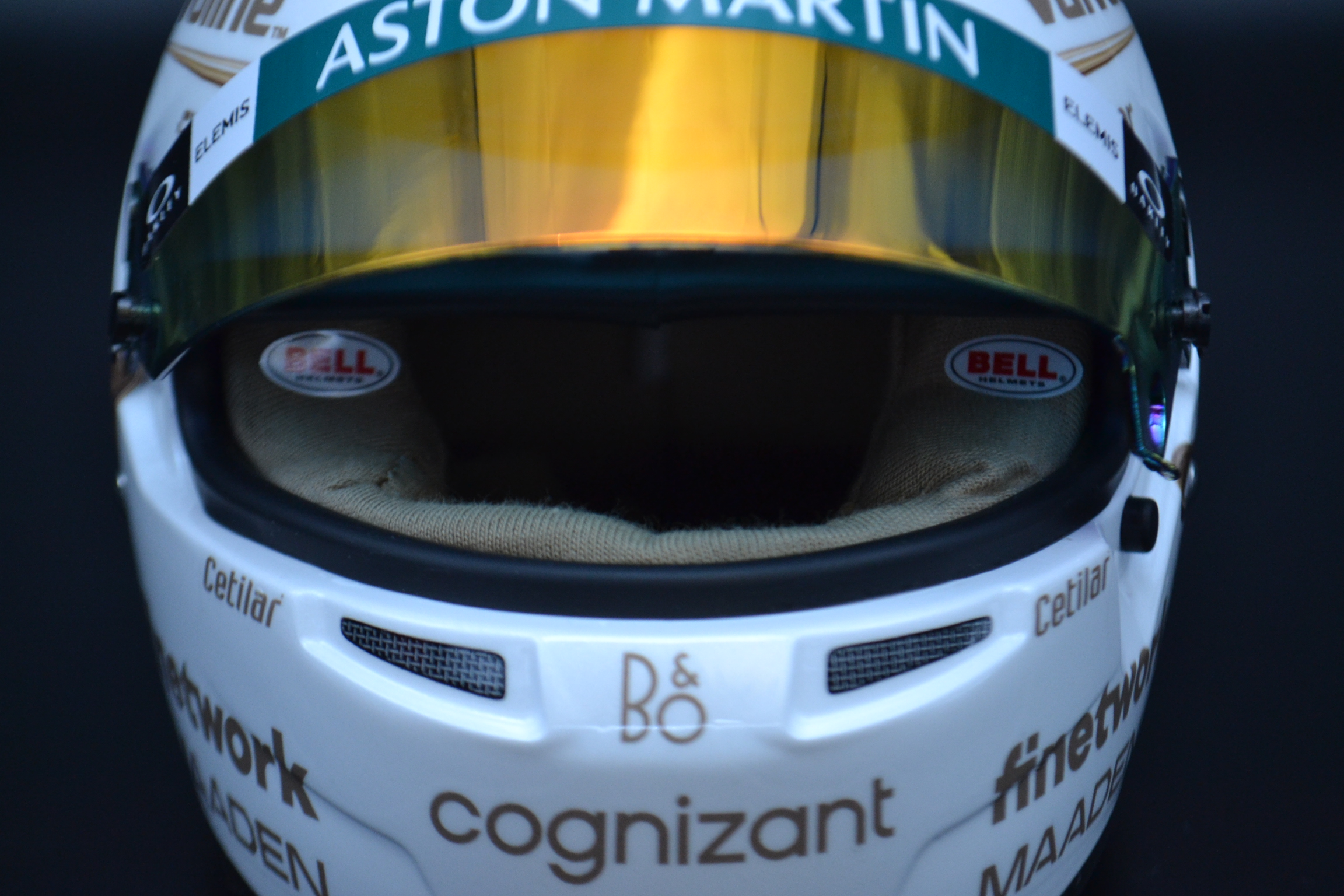 Fernando Alonso Aston Martin Cognizant mini helmet Chinese Grand Prix 2025 season