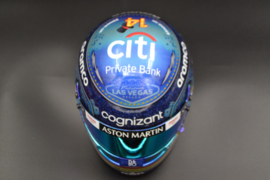 Fernando Alonso Aston Martin Cognizant F1 Team mini helmet Las Vegas Grand Prix 2023 season