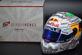 Sergio Perez Red Bull Honda Japanese mini helmet Grand Prix 2022 season