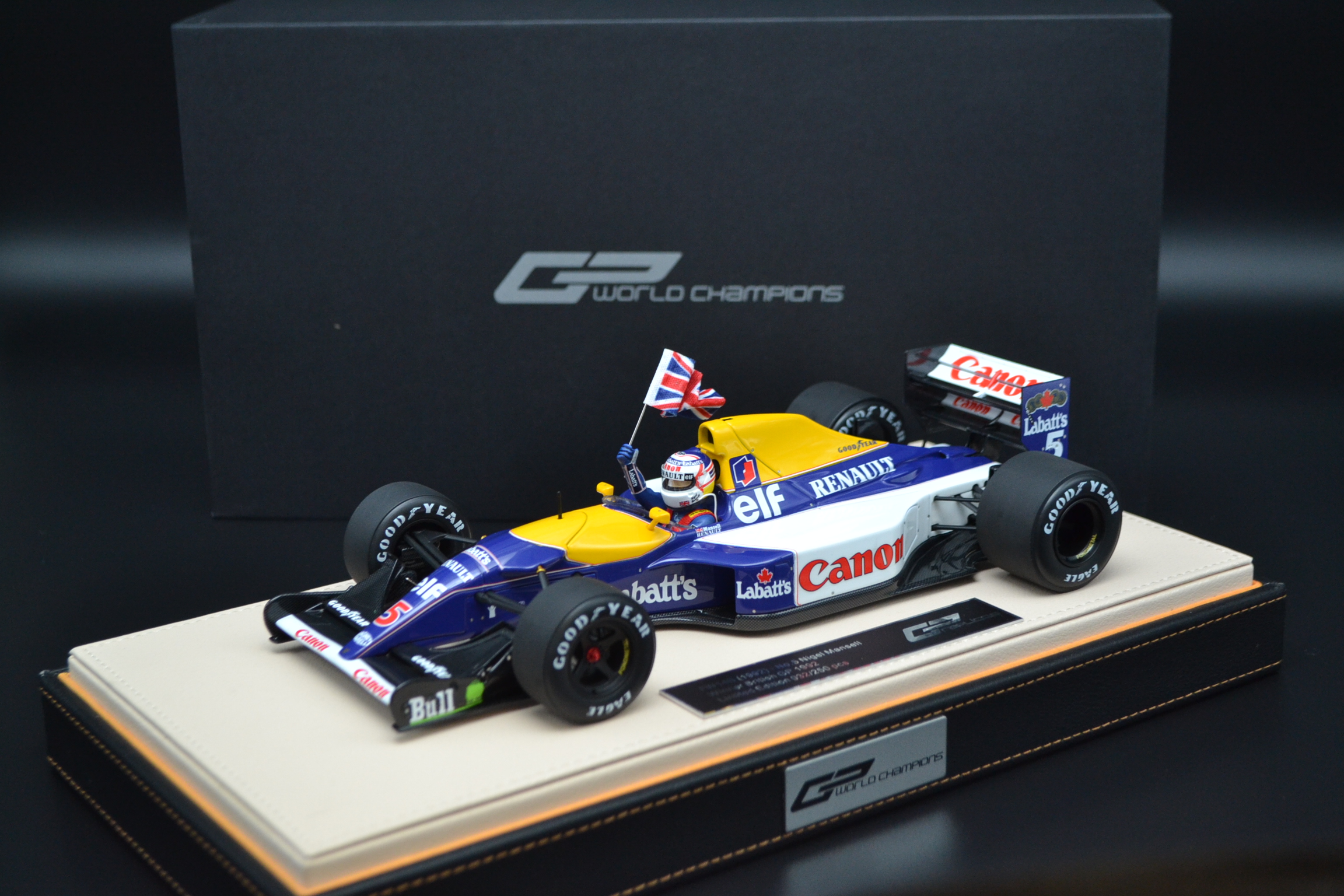 Nigel Mansell Williams Renault FW14B race car winner British Grand Prix 1992 season