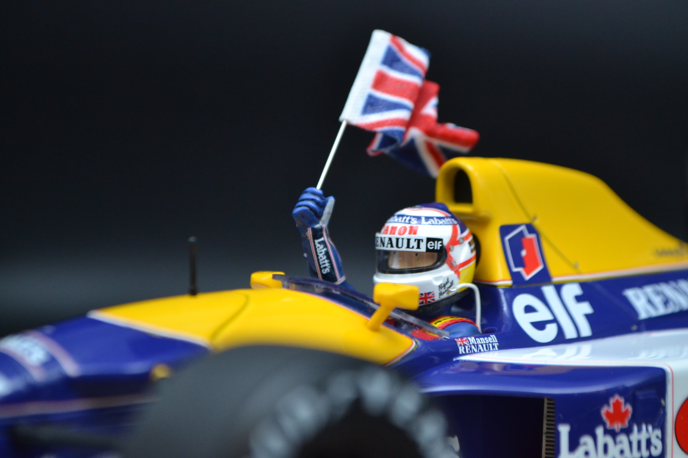 Nigel Mansell Williams Renault FW14B race car winner British Grand Prix 1992 season