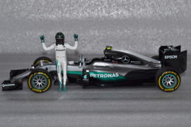Nico Rosberg Mercedes AMG Petronas MGP-W07 Race Car Abu Dhabi Grand Prix 2016 Season (Standing Firgure)