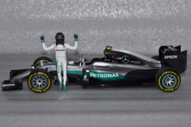 Nico Rosberg Mercedes AMG Petronas MGP-W-7 Race Car Abu Dhabi Grand Prix 2016 Season (Standing Firgure)