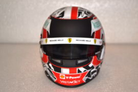 Charles Leclerc Suderia Ferrari mini helmet 2021 season