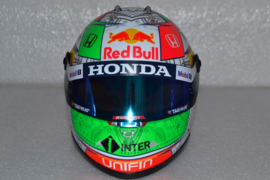 Sergio Perez Red Bull Honda mini helmet Mexican Grand Prix 2021 season