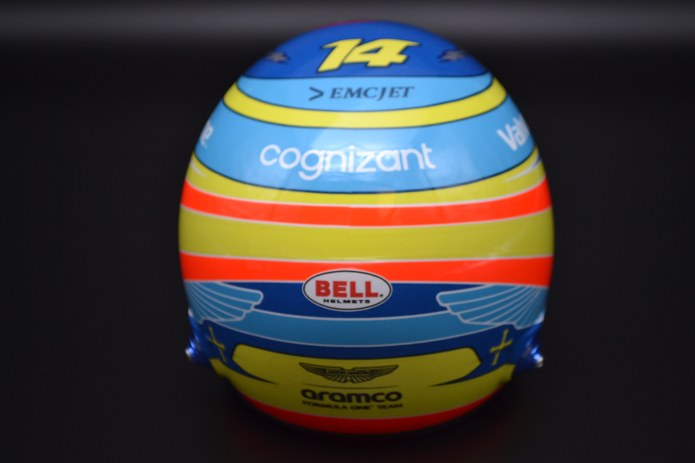 Fernando Alonso Aston Martin Cognizant mini helmet 2025 season