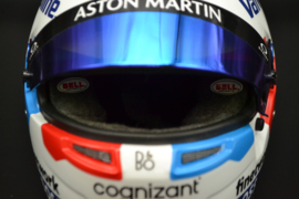 Fernando Alonso Aston Martin Cognizant mini helmet Monaco Grand Prix 2024 season