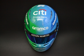 Fernando Alonso Aston Martin Cognizant mini helmet Las Vegas Grand Prix 2024 season
