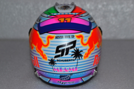 Sergio Perez Red Bull Honda mini helmet Miami Grand Prix 2022 season