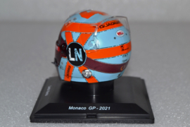 Lando Norris Mc Laren Mercedes mini helmet Monaco Grand Prix 2021 season