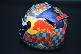 Sergio Perez Red Bull Racing Honda RBPT mini helmet British Grand Prix 2024 season