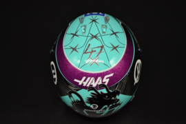 Mick Schumacher HAAS Ferrari mini helmet Miami Grand Prix 2022 season