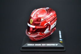 Charles Leclerc Scuderia Ferrari HP mini helmet Singapore Grand Prix 2024 season