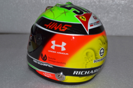 Mick Schumacher HAAS Ferrari test Abu Dhabi mini helmet 2020 season