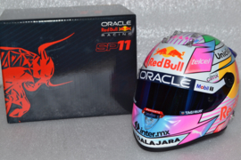 Sergio Perez Red Bull Honda mini helmet Miami Grand Prix 2022 season