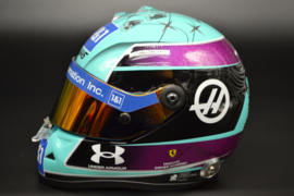 Mick Schumacher HAAS Ferrari mini helmet Miami Grand Prix 2022 season