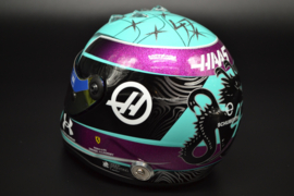 Mick Schumacher HAAS Ferrari mini helmet Miami Grand Prix 2022 season