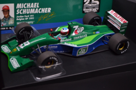 Michael Schumacher Jordan Ford J191 race car Belgian Grand Prix 1991 season