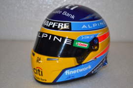 Fernando Alonso Alpine F1 Team helmet 2021 season