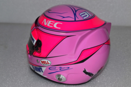Esteban Ocon Force India Mercedes helmet 2018 season