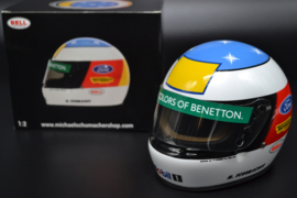 Michael Schumacher Benetton Ford mini helmet Belgian Grand Prix 1992 season