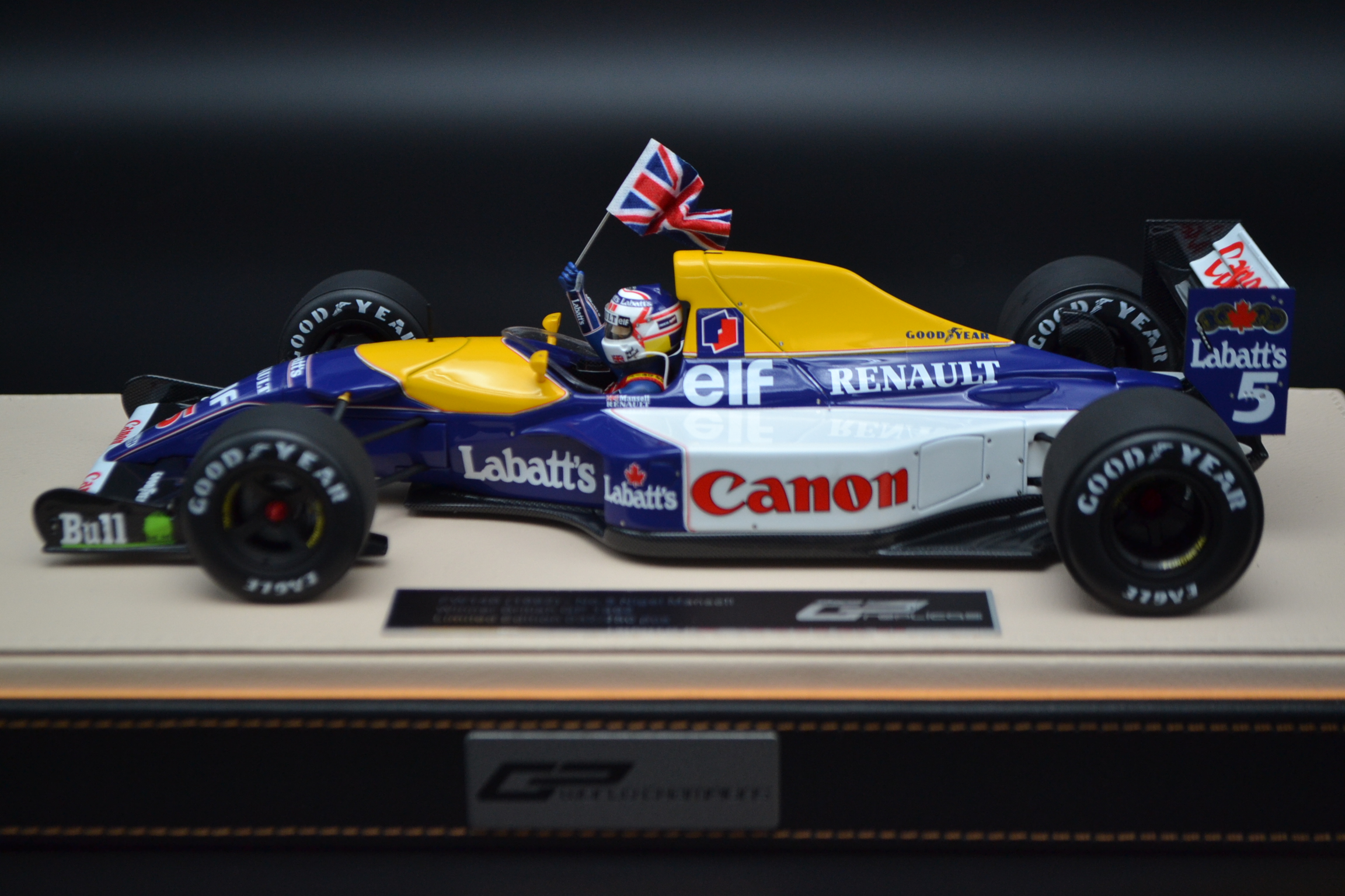 Nigel Mansell Williams Renault FW14B race car winner British Grand Prix 1992 season