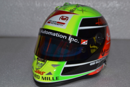 Mick Schumacher HAAS Ferrari test Abu Dhabi mini helmet 2020 season