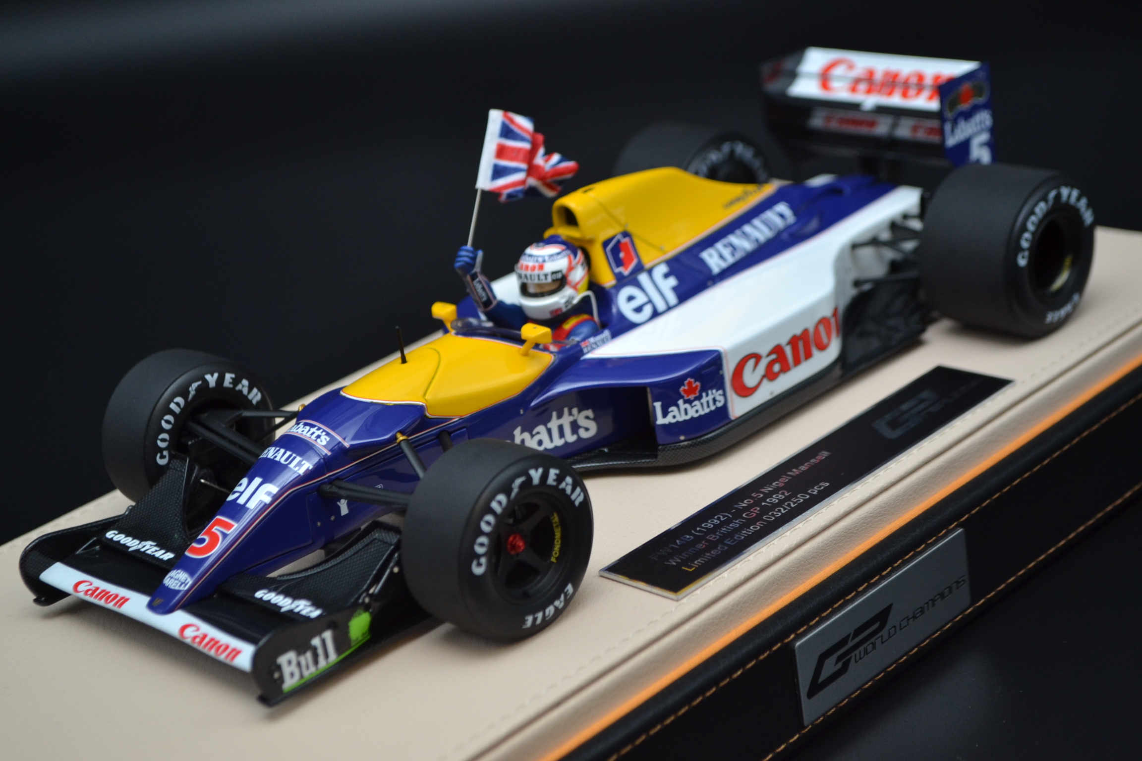 Nigel Mansell Williams Renault FW14B race car winner British Grand Prix 1992 season