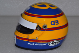 Mark Blundell Ligier Ford helmet 1993 season signed