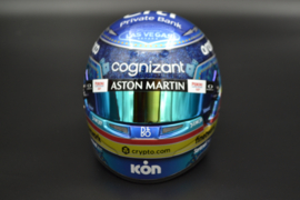Fernando Alonso Aston Martin Cognizant F1 Team mini helmet Las Vegas Grand Prix 2023 season