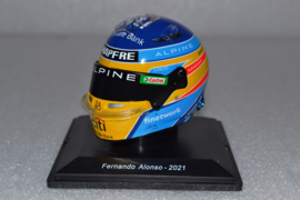 Fernando Alonso Alpine F1 Team mini helmet 2021 season