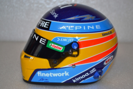 Fernando Alonso Alpine F1 Team helmet 2021 season