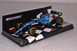 Fernando Alonso Alpine F1 Team A521 race car Bahrain grand prix 2021 season