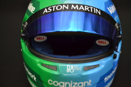 Fernando Alonso Aston Martin Cognizant mini helmet Las Vegas Grand Prix 2024 season