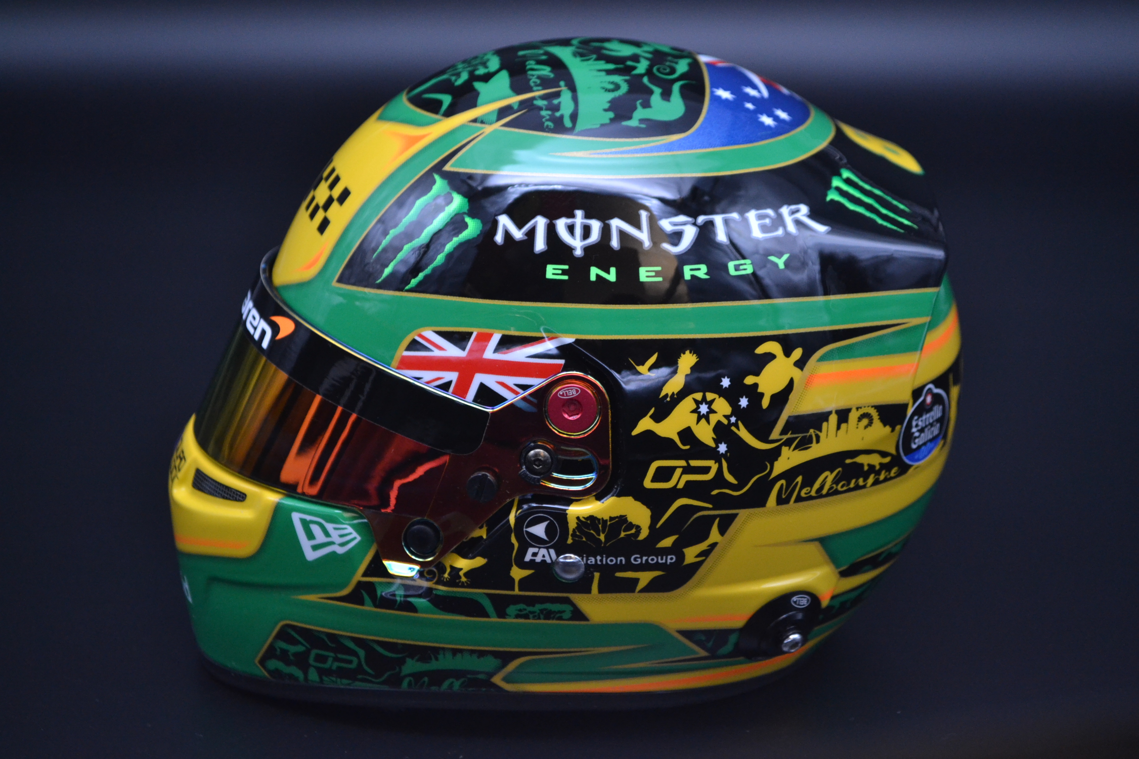 Oscar Piastri Mc Laren Mercedes mini helmet Australian Grand Prix 2025 season